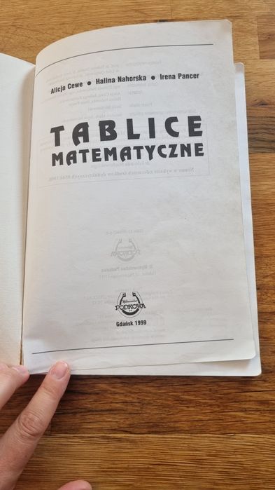 Tablice matematyczne  Cewe Nahorska Pancer