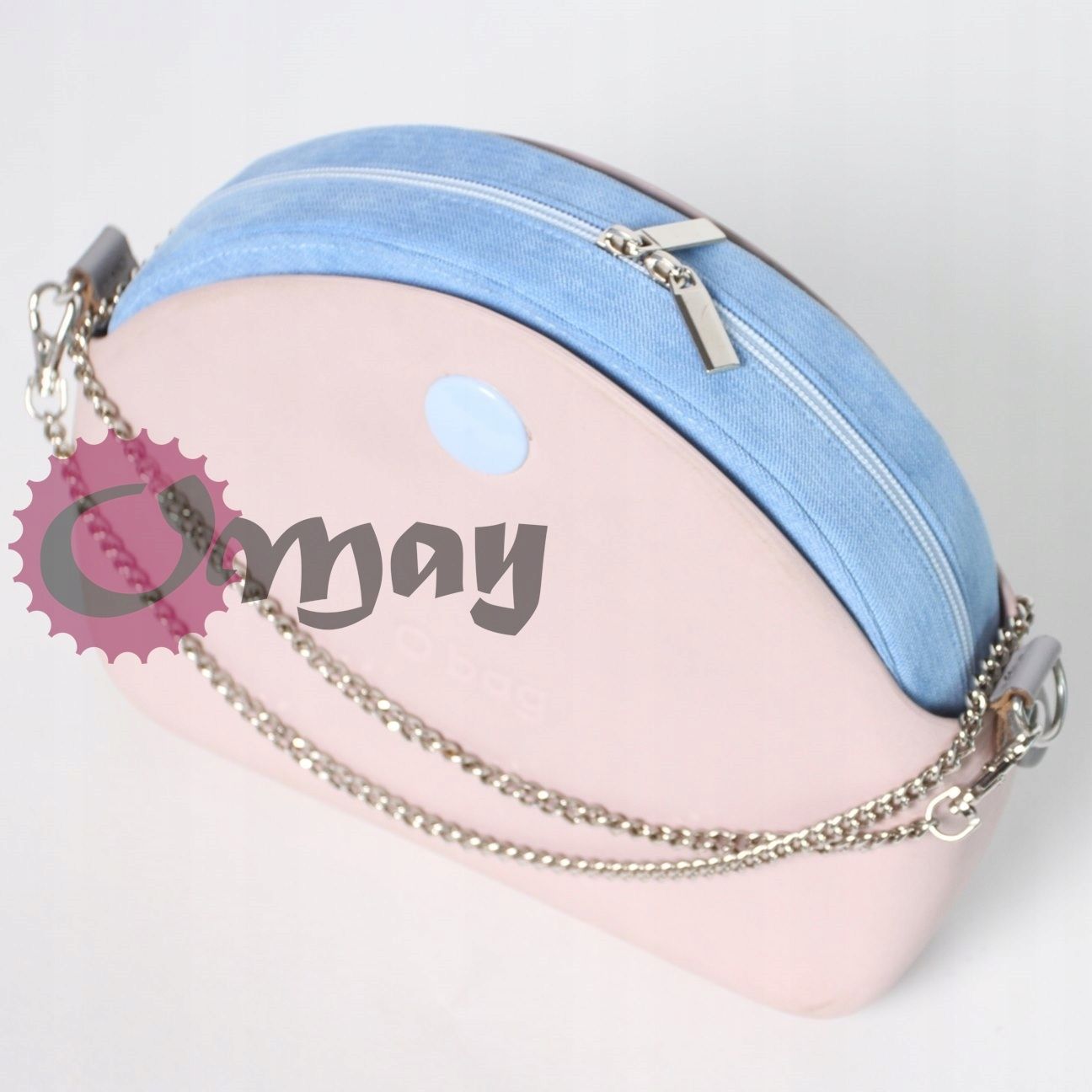 Elegancki organizer OBAG MOON LIGHT welur niebieski wkład OMAY