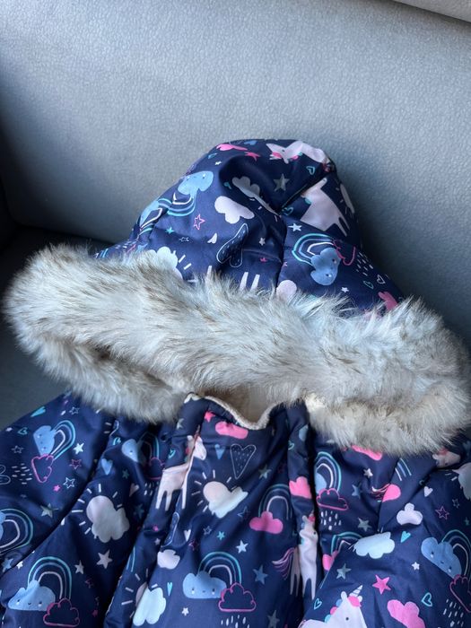 Wiosenny Kombinezon dla dziewczynki Jednorożec 80 cm (9-12 m) F&F