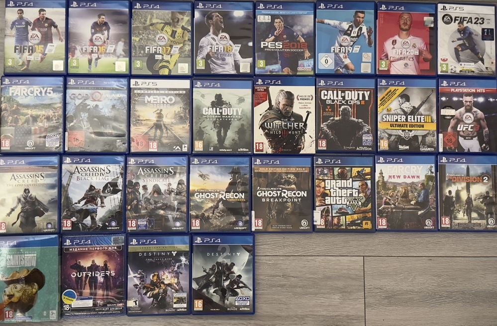 Диски Sony Playstation 4,5 GTA 5 Crash Spiderman