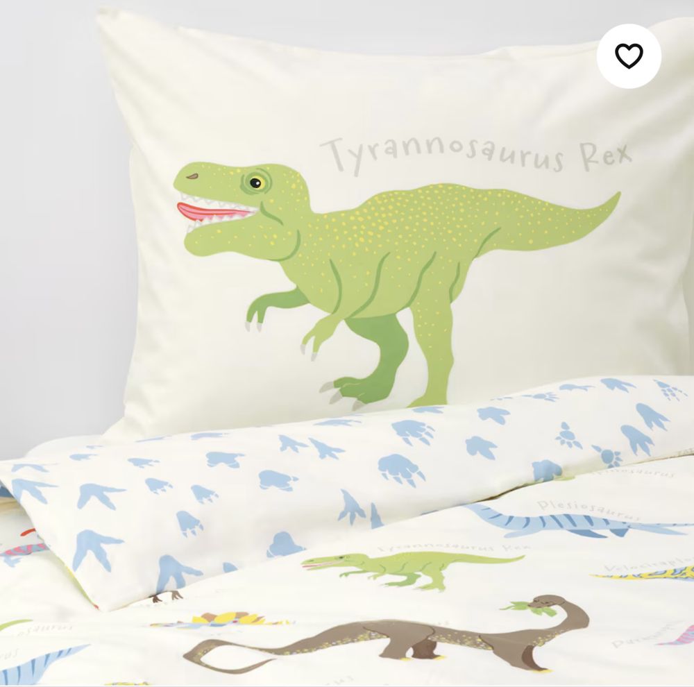Capa de edredao e fronha dinossauros Jattelik IKEA