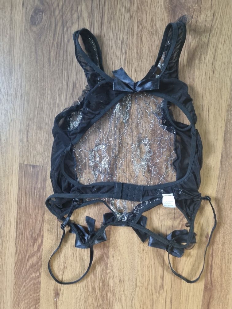 Strój nocny odważny otwarty sexi body XS/ S  Prześwitujący