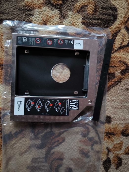 Карман-переходник Sata optibay caddy металл для HDD/SSD ноутбука