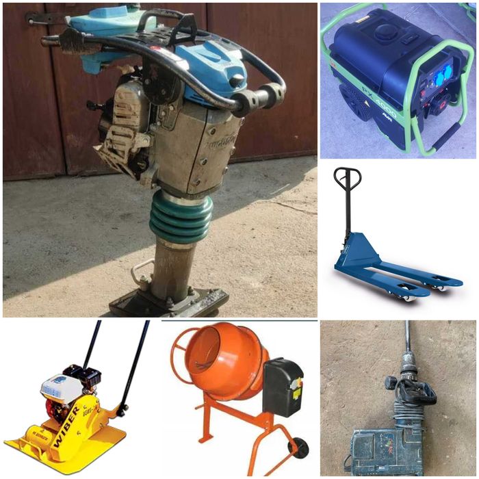 Оренда віброплити вібролапи трамбовки віброноги бетономішалки рохлі