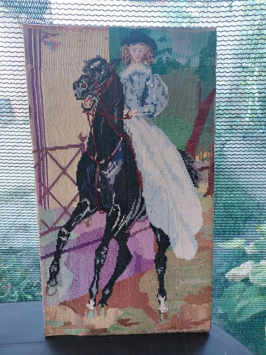 Картина вышыванка всадница