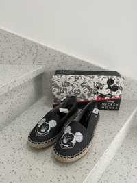 Nowe szare damskie espadryle Mickey Mouse Myszka Mickey rozmiar 39/40