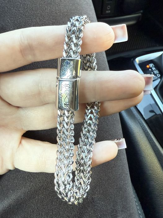 Чоловічий браслет нержавіюча сталь 21см