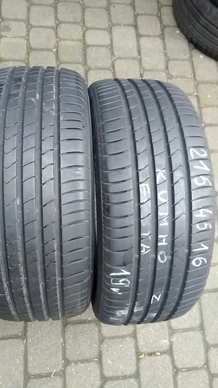 opony jak NOWE 2 szt.215/45/16 Kumho 2019 rok.