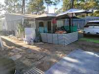 Roulote em camping de Monte Gordo