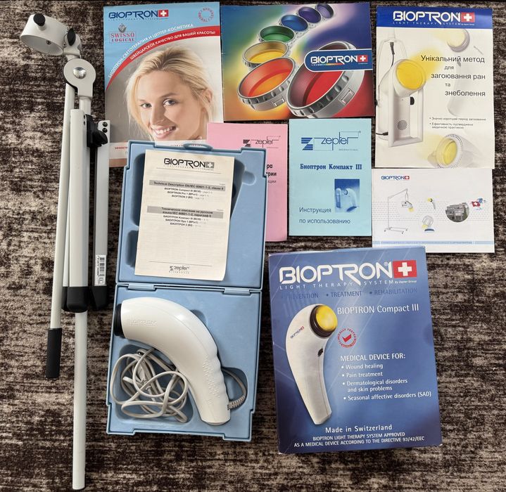 Загоювання ран Bioptron Compact III Zepter + оригінальна стійка