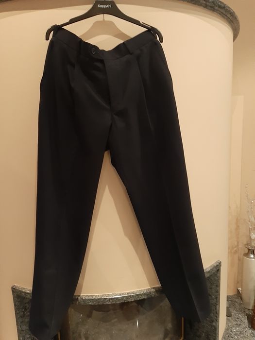 Spodnie męskie M L garnitur wełna skład komunia impreza granat tkmaxx