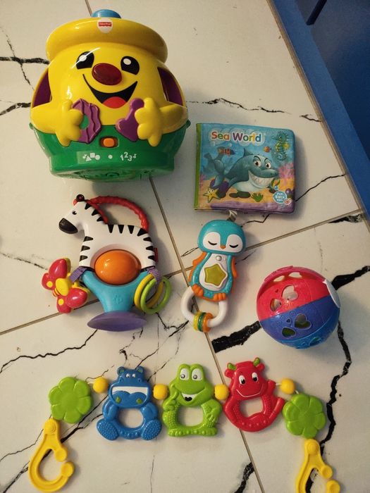 Zestaw zabawek dla niemowlaka dziecka fisher Price garnuszek zebra