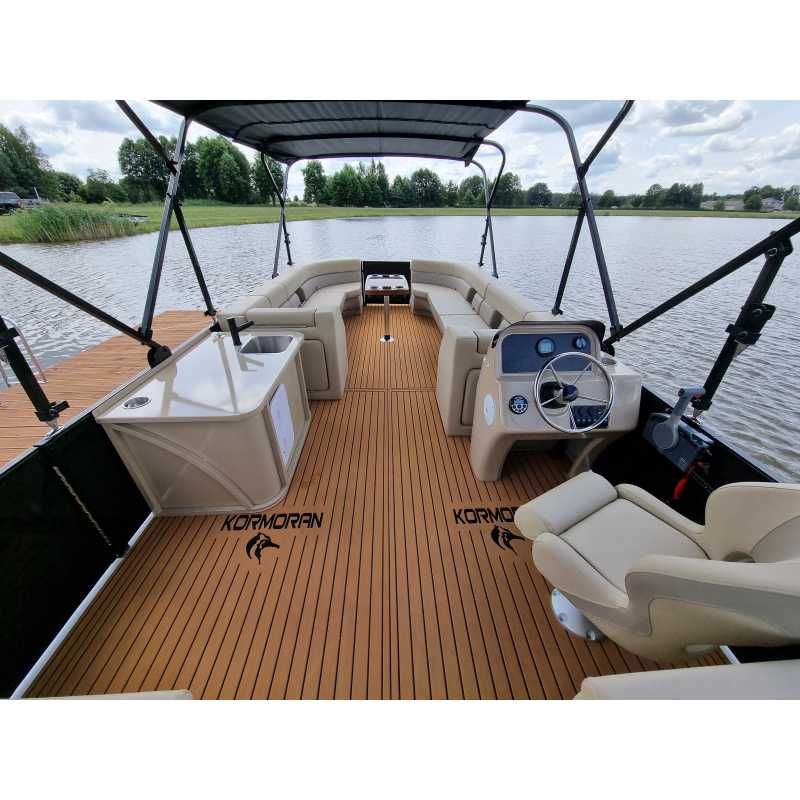 Katamaran 27ft 8,2m x 2,6m houseboat + silnik + przyczepa portowa