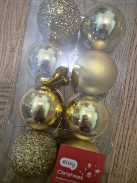 Bombki na choinkę złote