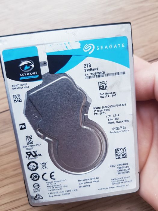 Dysk twardy HDD  2 TB 2,5' Seagate Skyhawk PC Laptop Xbox PS4 NAS