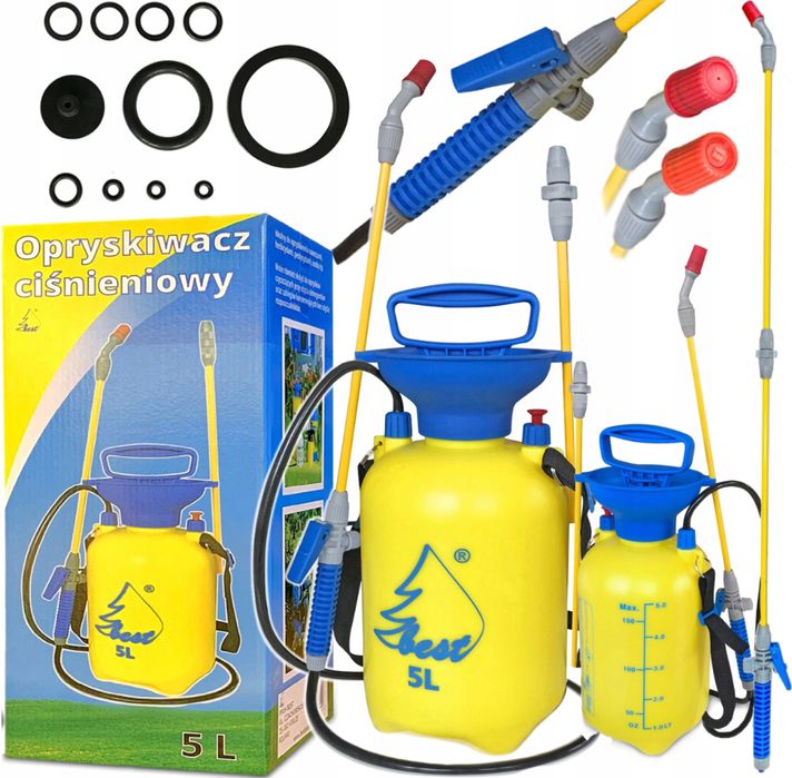 Opryskiwacz Ręczny Ogrodowy Ciśnieniowy Długa Lanca 5L Nawadnianie