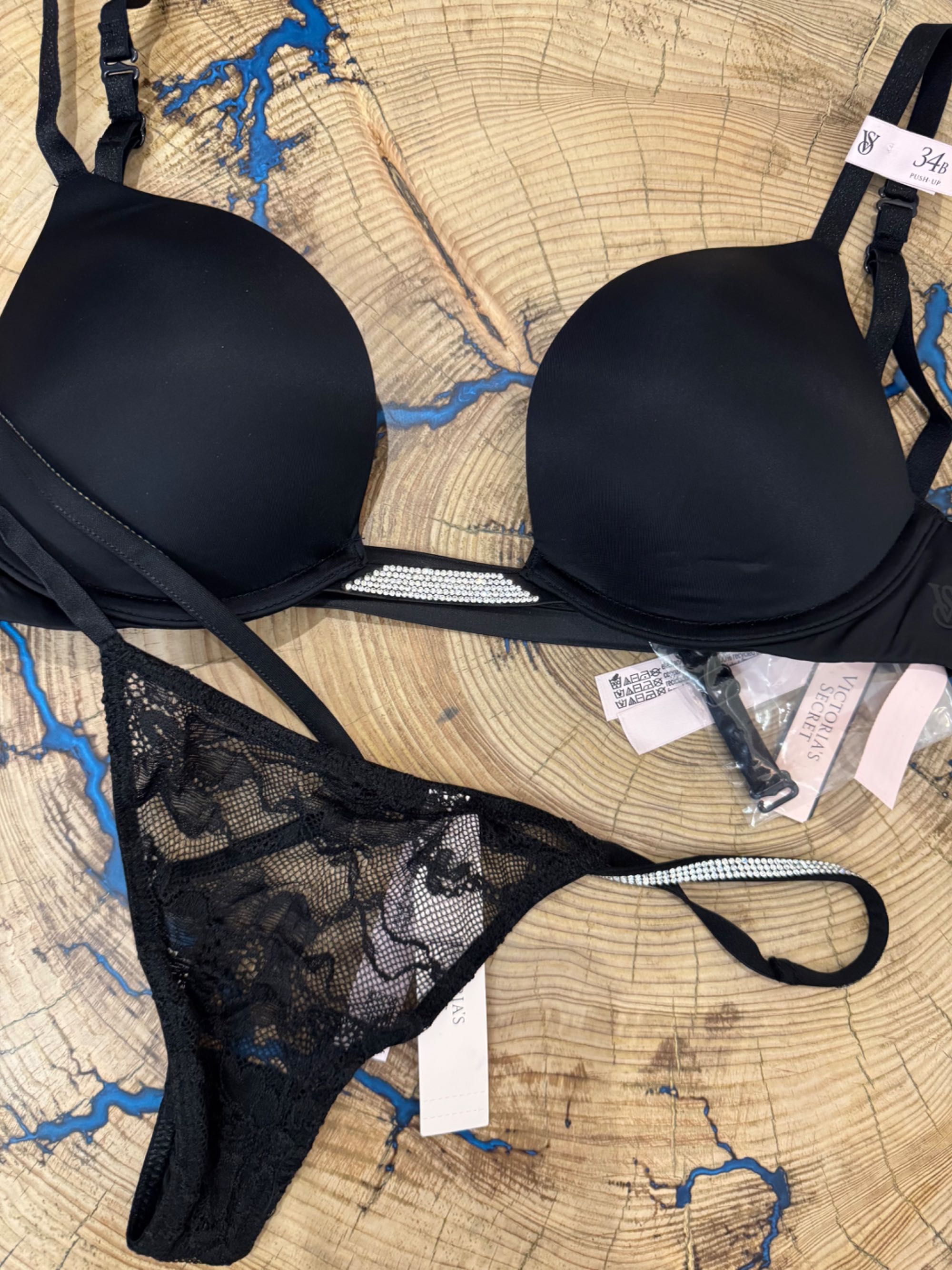 Оригинал бюстгальтер стразы пуш ап Victoria's Secret Виктория Сикрет