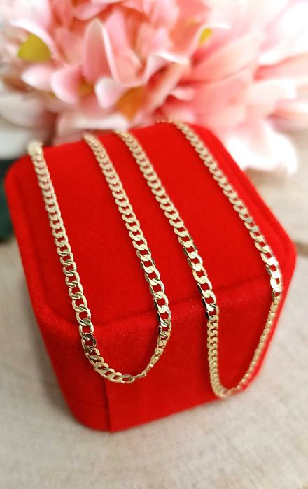 Złoty łańcuszek p.585/3,84g  Pancerka diamentowana