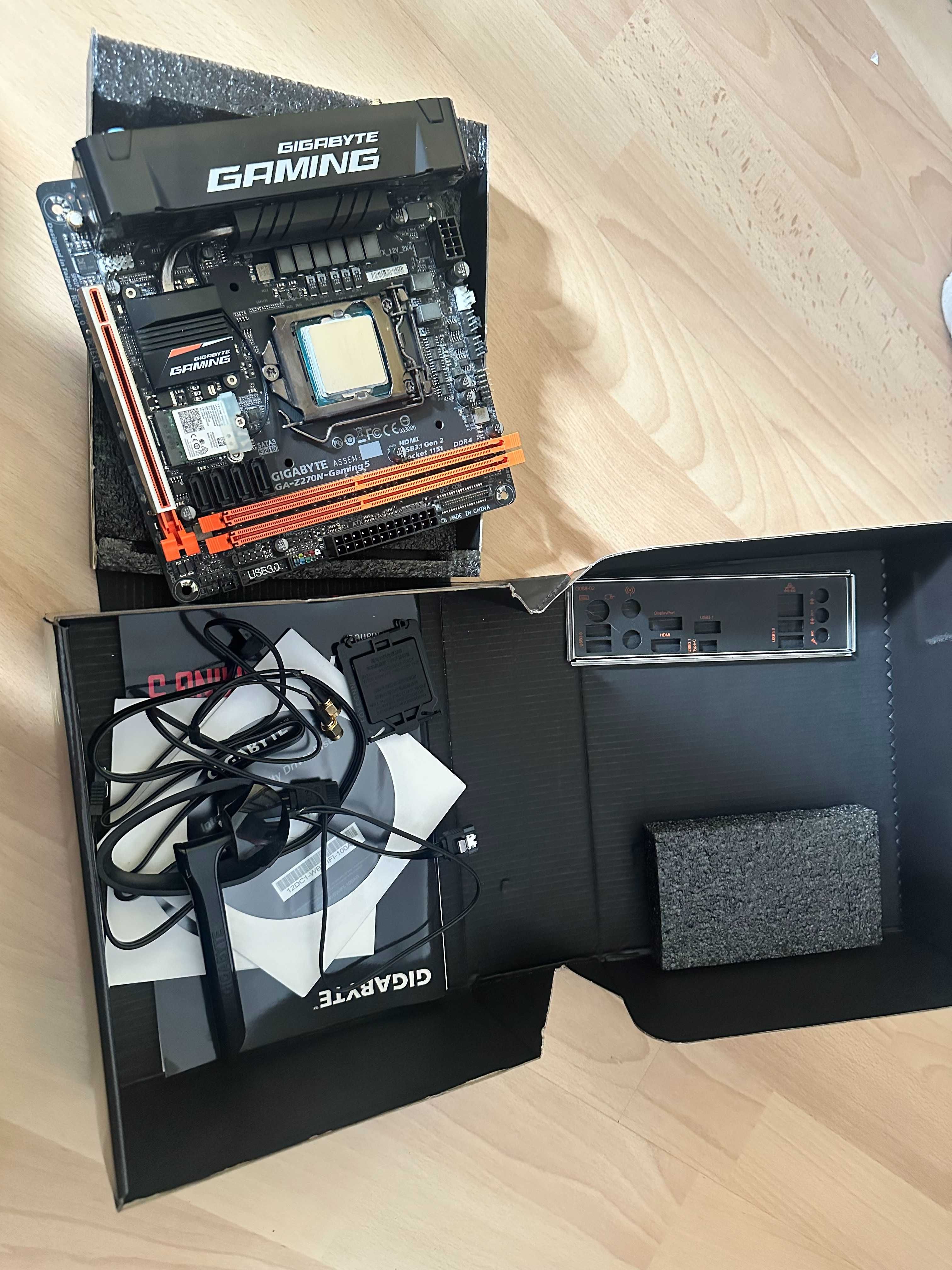 Płyta główna mini-ITX Gigabyte GA-Z270N + i7-6700k + 16gb Ram HyperX