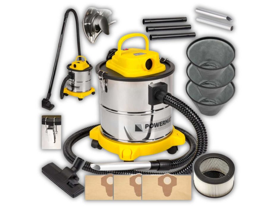 Odkurzacz Przemysłowy Popiołu Do Kominka Gruzu 2000W XXL - WYPRZEDAŻ