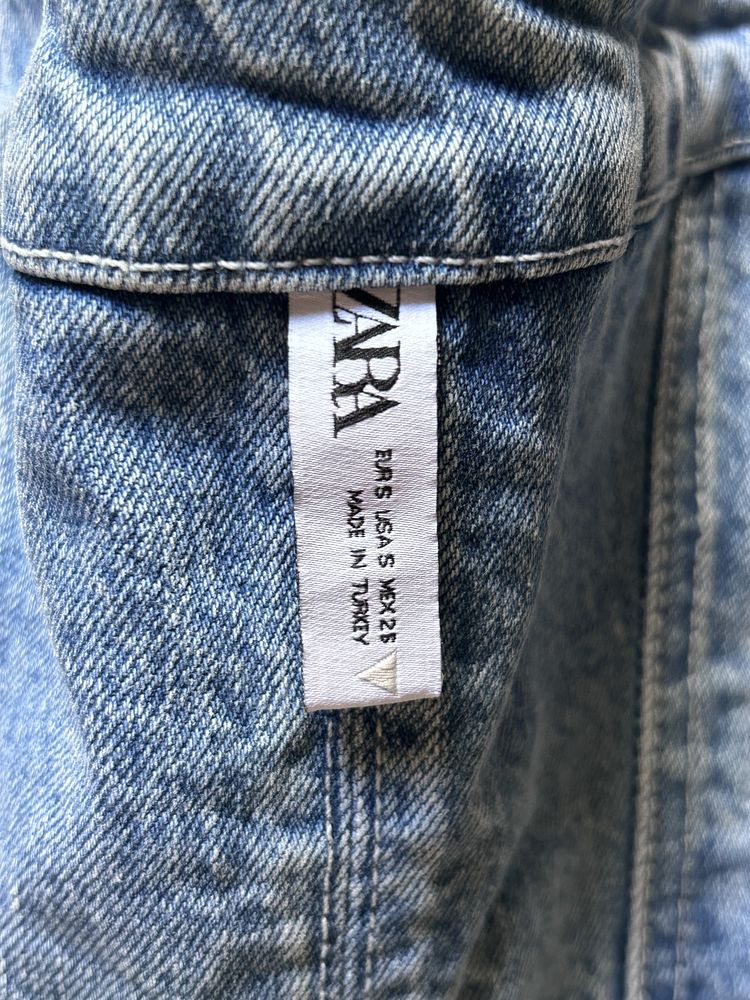 Джинсовий корсетний топ Zara
