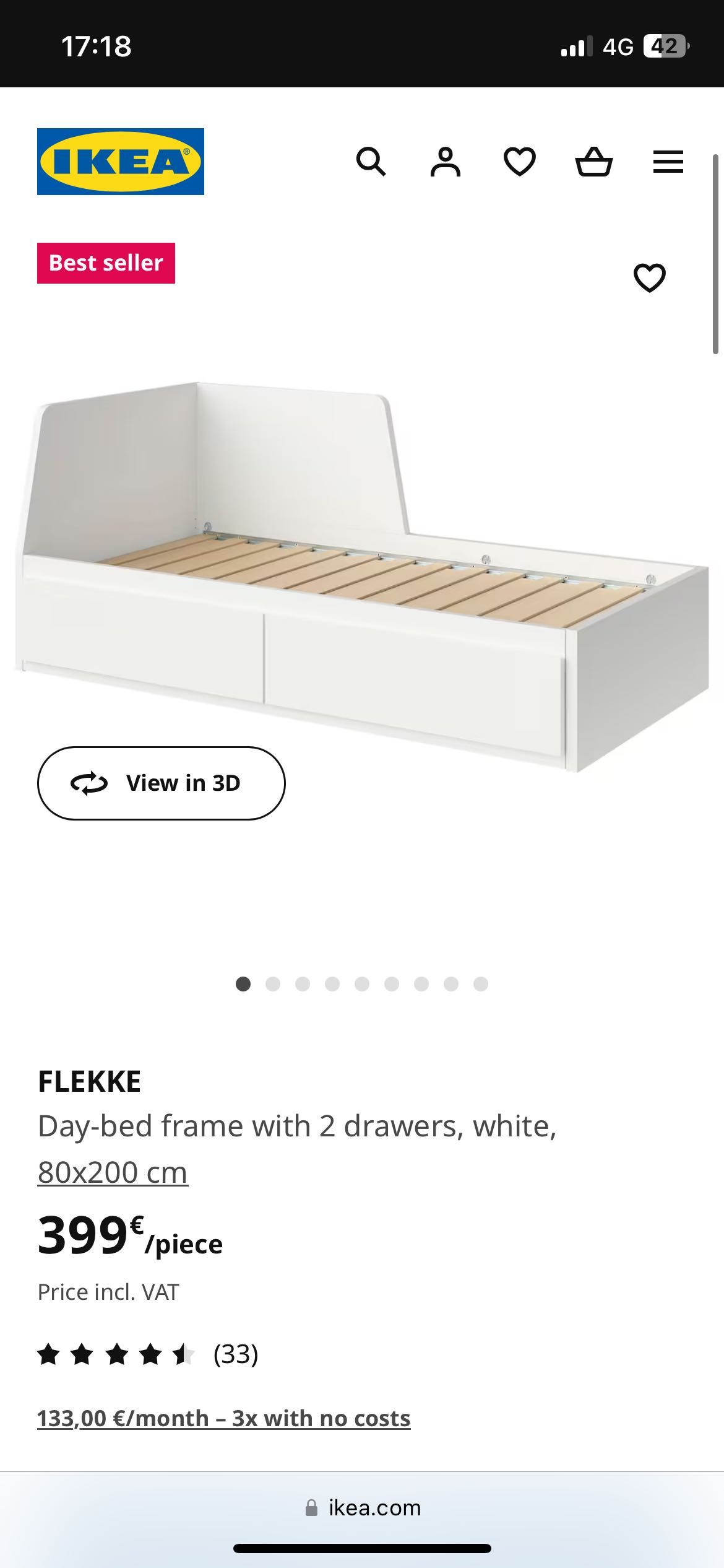 Cama Solteiro/Casal IKEA