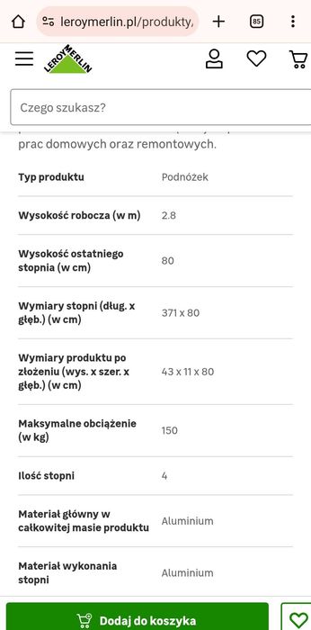 Sprzedam nowq drabinę