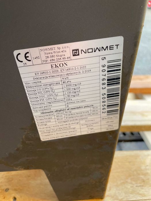 Piec piecyk kominek koza JANUSZ szamotowy polski 6 kW - II Gatunek