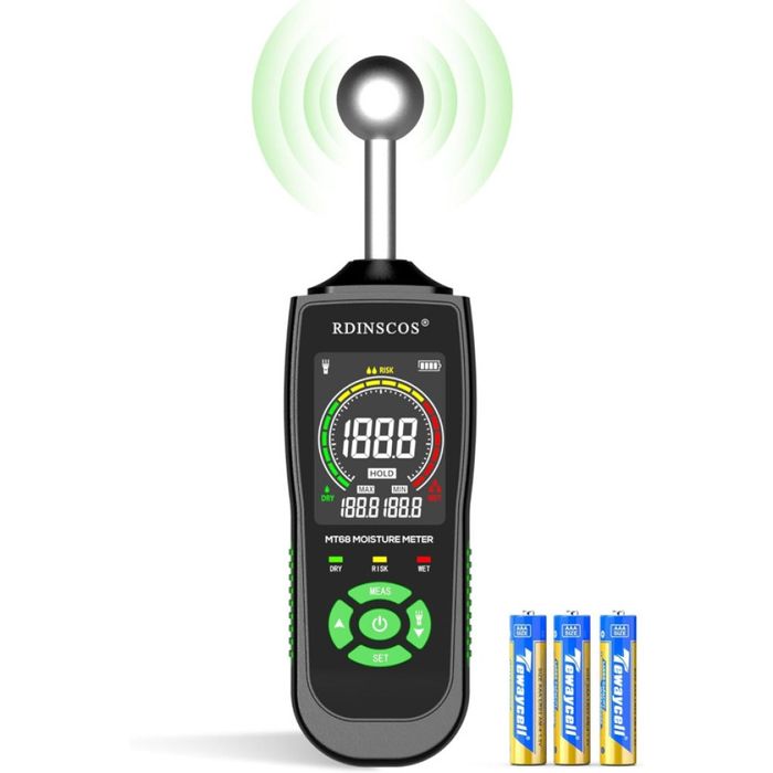 Вологомір RDINSCOS MT18 для гіпсокартону, деревини, паперу, картон