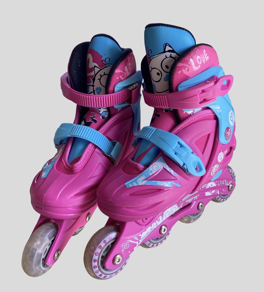 Patins luminosos ajustáveis para crianças 31 - 35