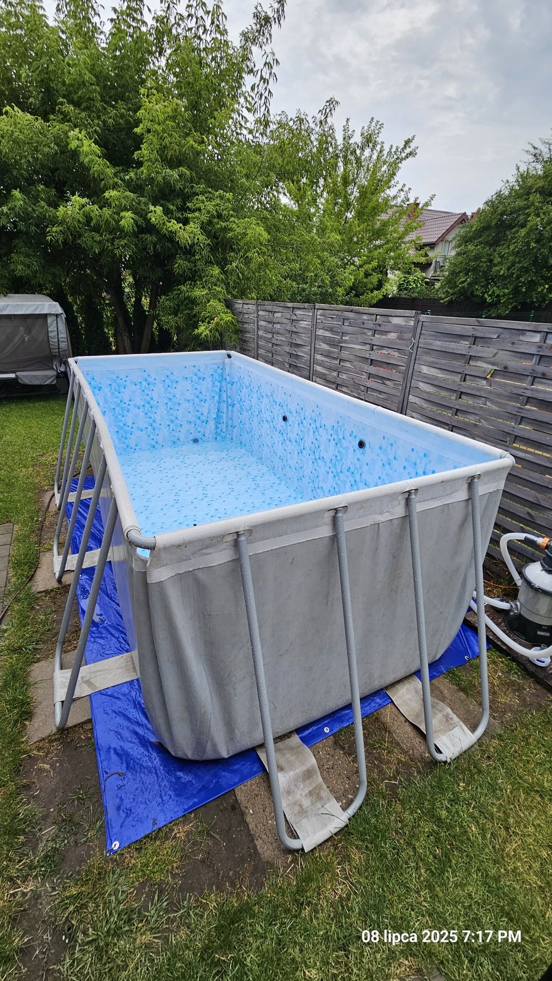 Basen ogrodowy 4m x 2m x 1.2m + pompa filtracyjna + drabinka