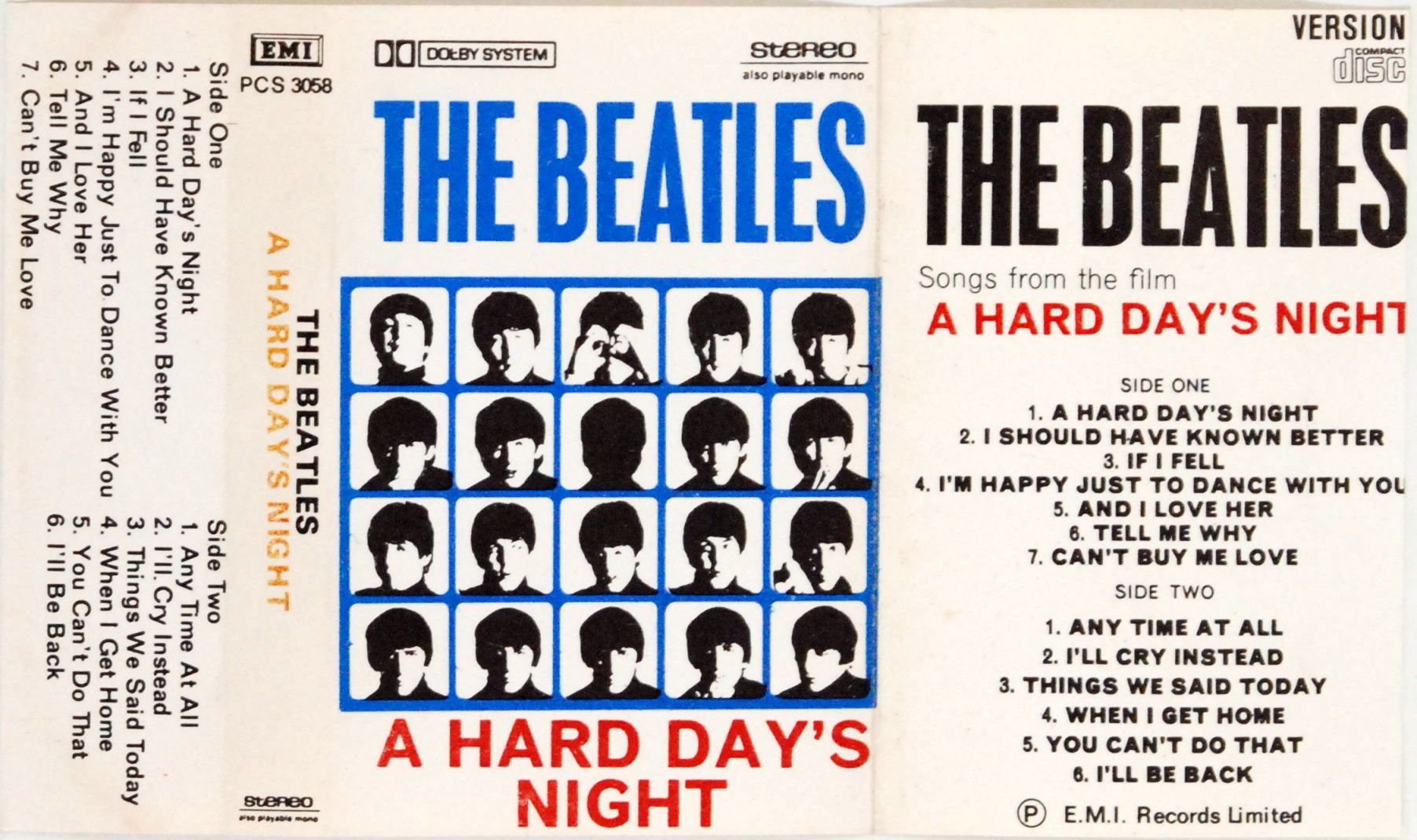 The Beatles - A Hard Day's Night (kaseta) BDB