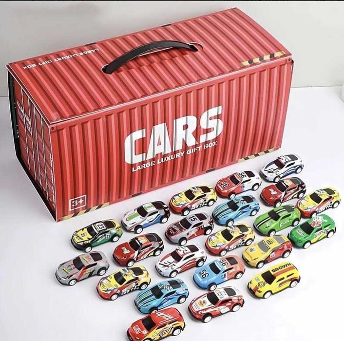 Набор детских гоночных машинок в контейнере 48 шт. Набір машинок 48 шт
