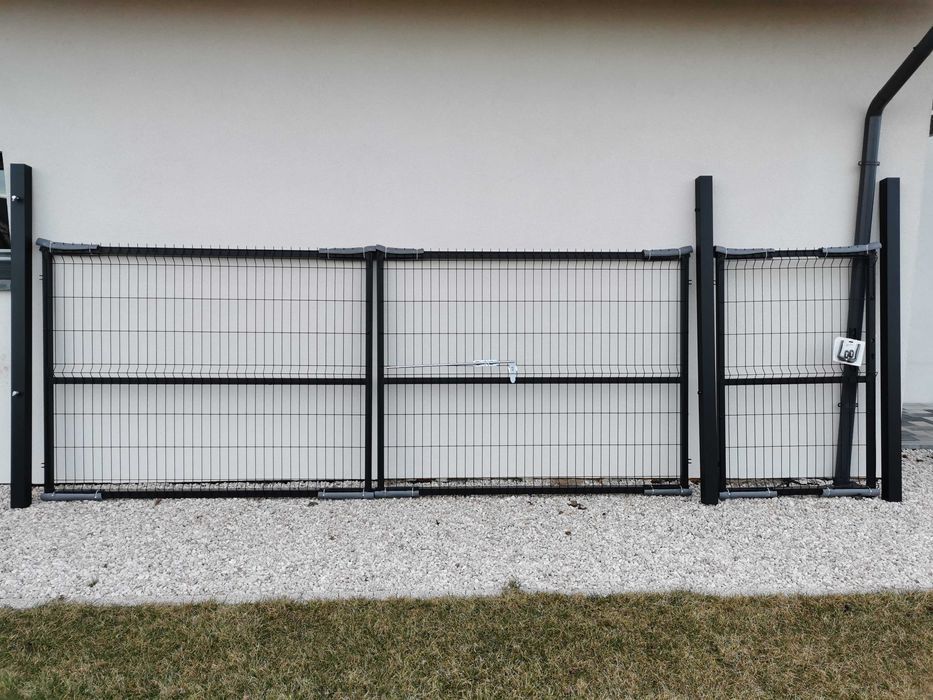 Brama ogrodzeniowa panelowa H-1,53 4mb + furtka