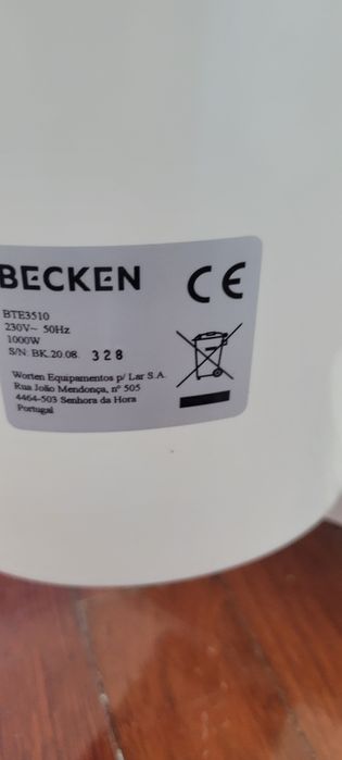 Aquecedor Becken em bom estado