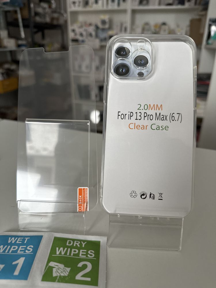Szkło hartowane i etui slim 2mm do IPHONE 13 PRO MAX