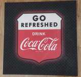 Quadro da Coca-Cola com características vintage/retro