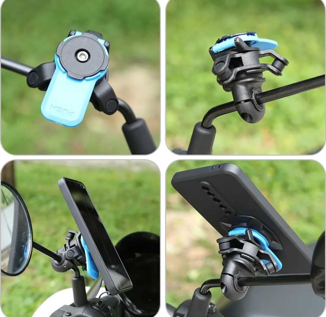 Suporte Quick Lock com amortecedor anti vibrações Moto/Bicicleta