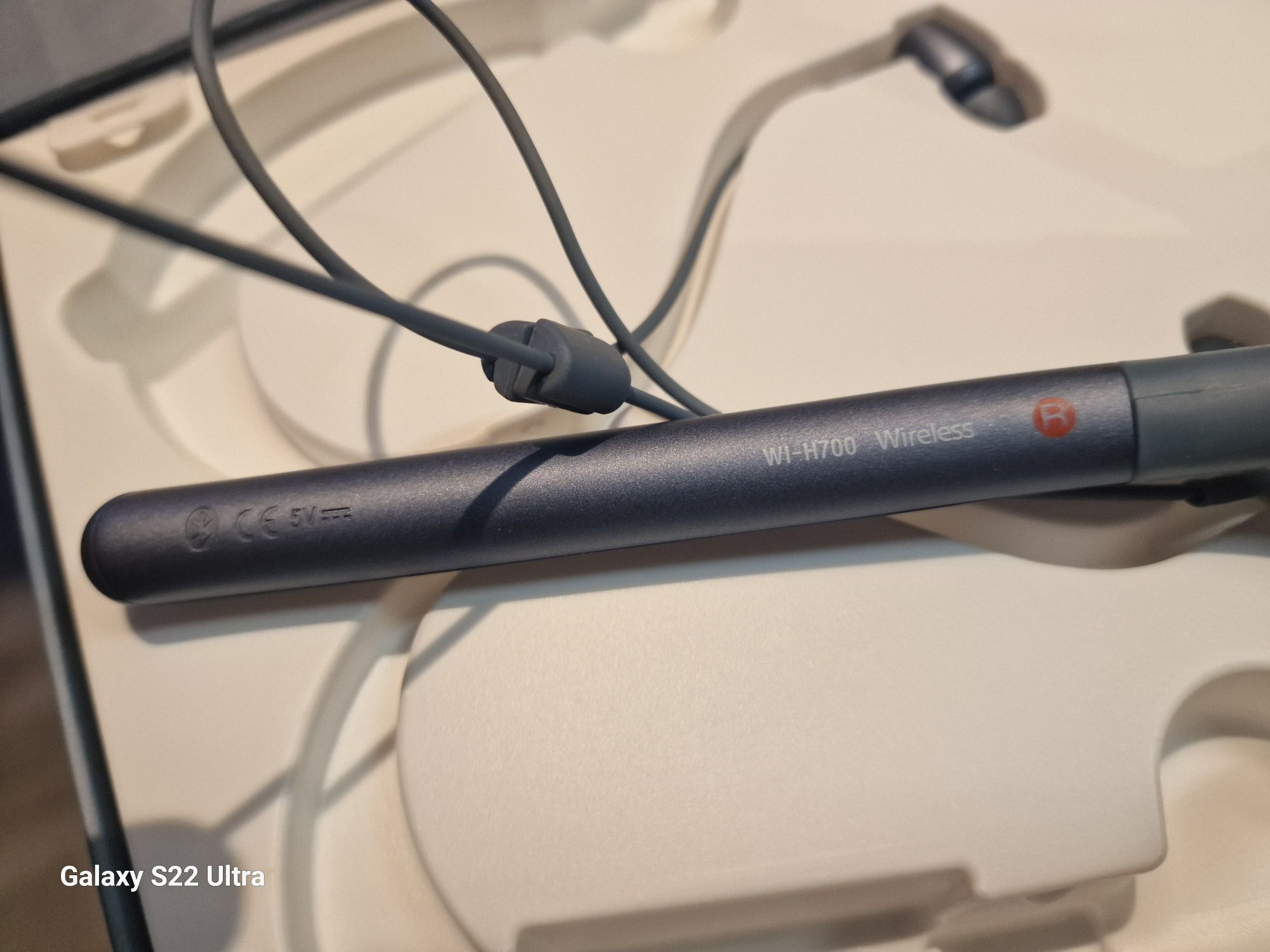 Słuchawki Sony WI-H700 Bluetooth niebieskie