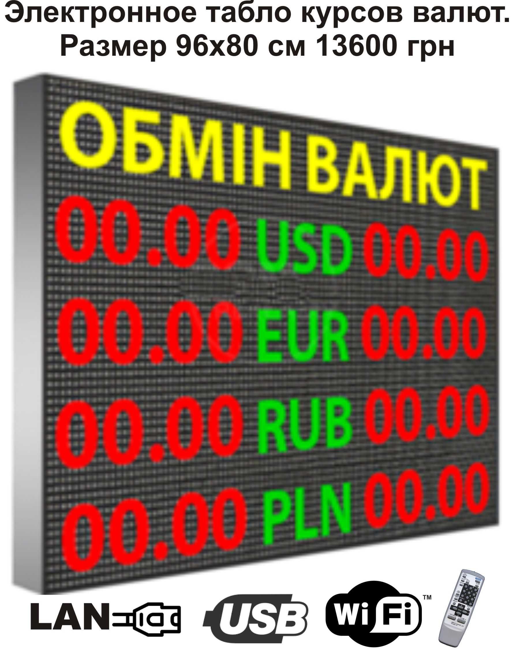 Табло обміну валют. ЛЕД табло