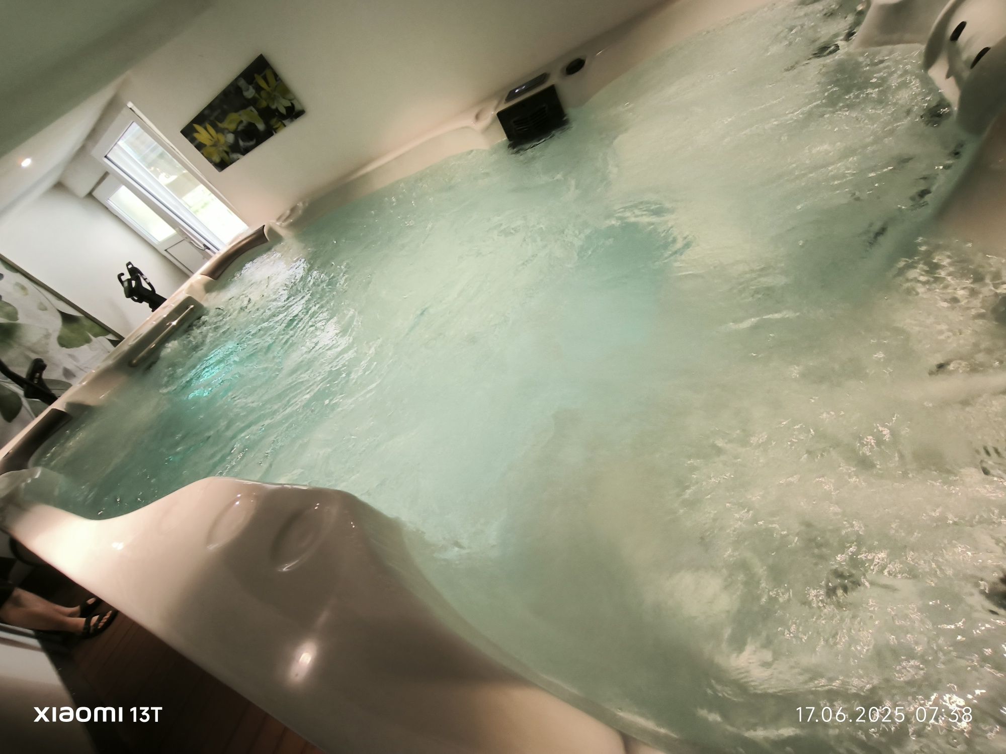Swimspa Zewnętrzny basen z jacuzzi i przeciw prądem Twoje spa w ogrodz