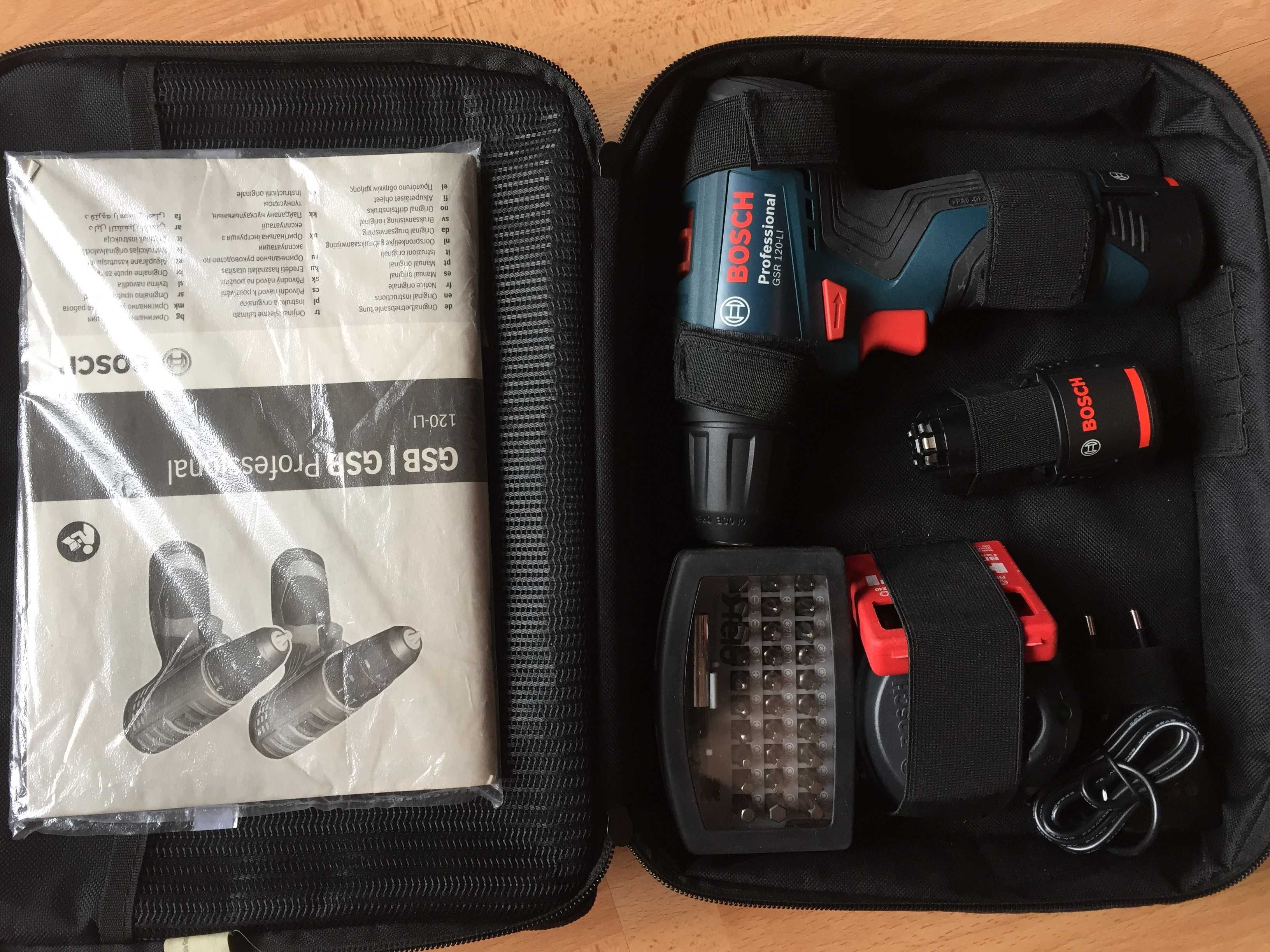 Wkrętarka Bosch GSR 120-LI + Bity