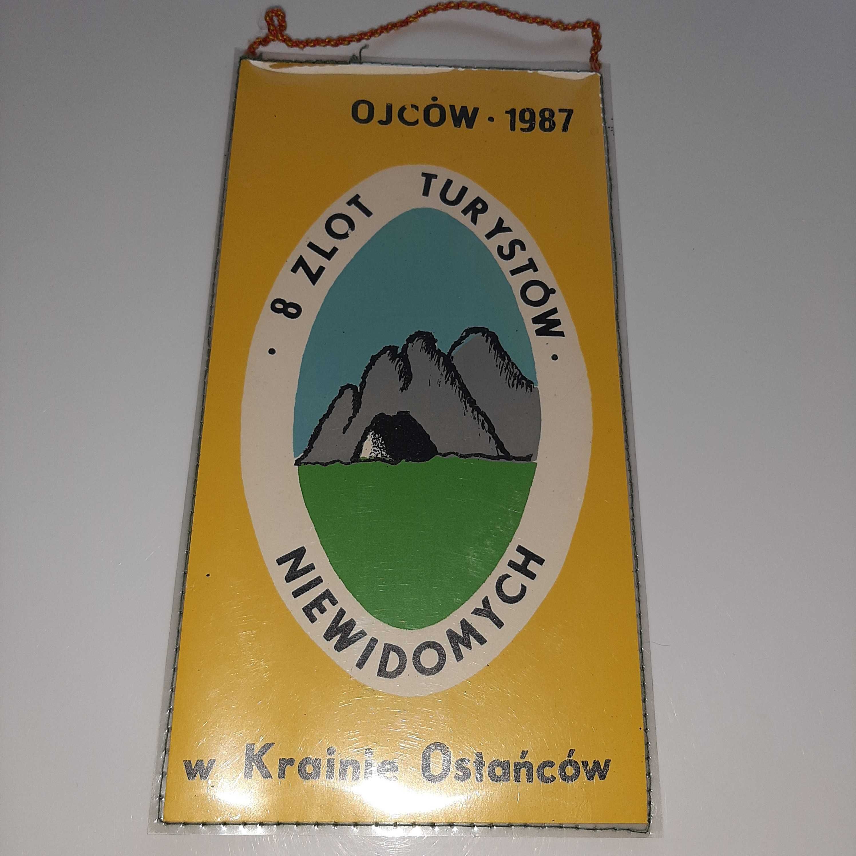 Proporczyk Polski Związek Niewidomych Chorzów Ojców Zlot Turystów