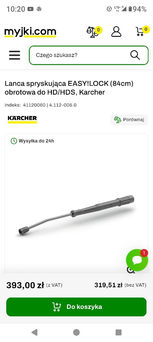 Oryginalny osprzęt do myjek ciśnieniowych Karcher HD/HDS