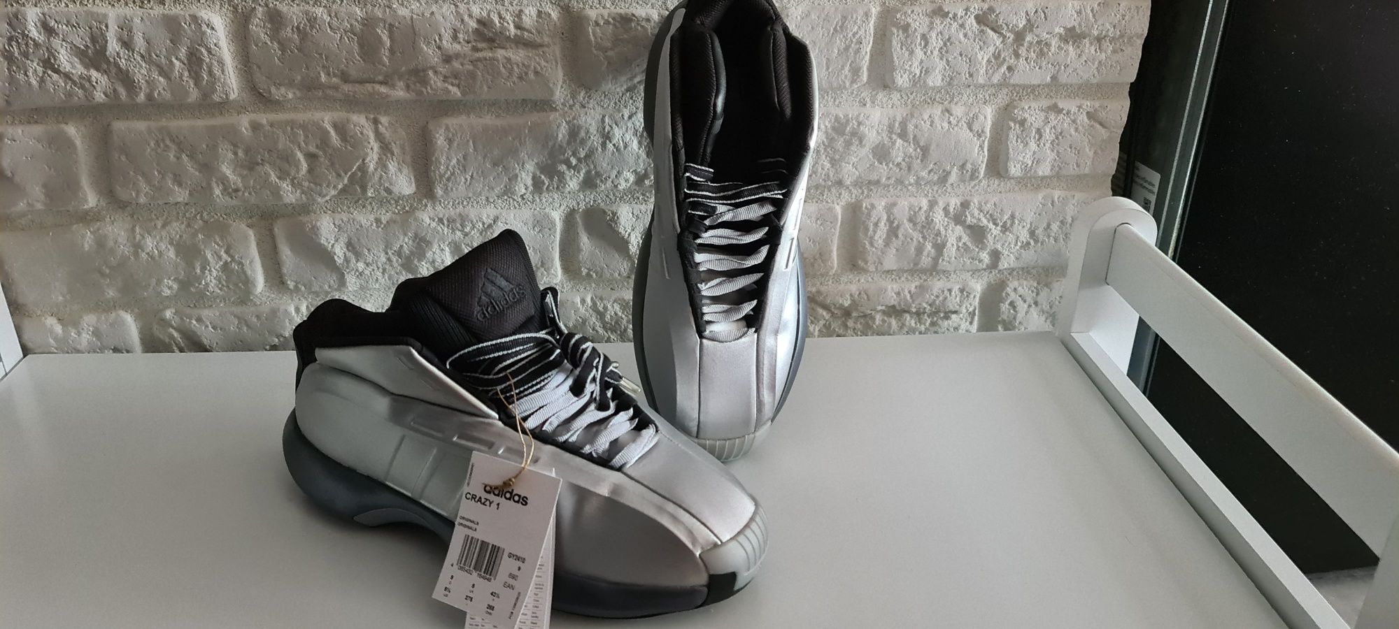 Adidas Crazy 1 Metalic Silver siize 43.1/3 Nowe