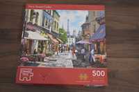 Piękne puzzle 500 elementów Jigsaw Puzzle "Paris Street Cafes"