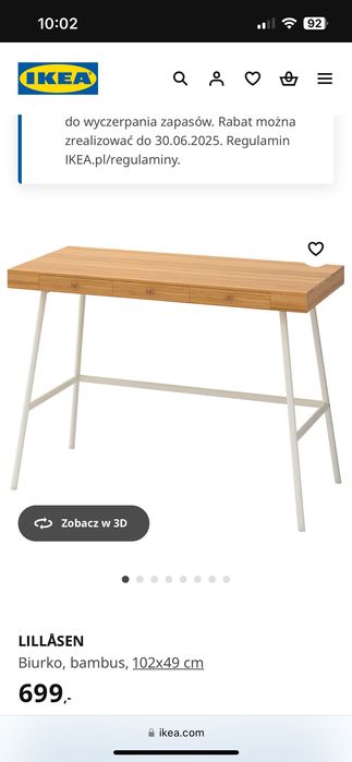Biurka Ikea LILLASEN