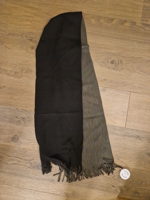 Szalik męski czarno szary dwustronny