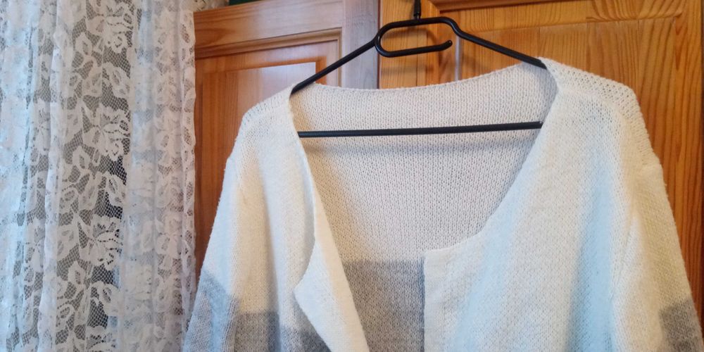 Sweter damski kardigan rękaw 3/4