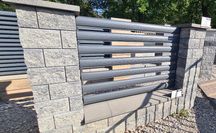 PUSTAKI ŁUPANE bloczek ONIX słupek grafit melanż ogrodzenie WAWA